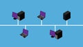 Network connection lan wan topology