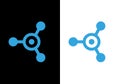 Network connection logo icon design, Abstract hub symbol