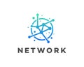Network Connection Logo Modern Tech Design Royalty Free Stock Photo