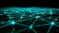 Network Connection Nodes Abstract Background, Artificial Intelligence System Royalty Free Stock Photo
