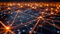 Network Connection Nodes Abstract Background, Communication And Data Transmission Concept Royalty Free Stock Photo