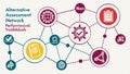 Network connection nodes, digital data flow and technology infrastructure vector design Generative AI Royalty Free Stock Photo