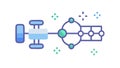 Network Connection Nodes Icon - Data, Interconnectivity Tech, vector design Generative AI Royalty Free Stock Photo