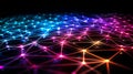Network Connection Plexus With Glowing Nodes And Lines In Abstract 3D Rendering Royalty Free Stock Photo