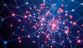 Network connection points, data nodes, abstract technology, digital, Stock Photo, Generative AI Royalty Free Stock Photo