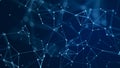 Network connection structure. Abstract background with dots and lines. Big data visualization. 3d rendering Royalty Free Stock Photo