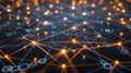 Network Connection Structure, Data Communication System, Blockchain Technology Concept Royalty Free Stock Photo