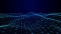 Network connection structure. Data transfer. Abstract background with interweaving of dots and lines. 3D rendering Royalty Free Stock Photo