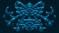 Network connection structure. Futuristic background made of triangles. Connecting dots and lines. Abstract technology Royalty Free Stock Photo