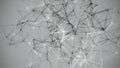 Network connection structure.Low poly shape with connecting dots and lines on gray background.3d rendering Big data visualization Royalty Free Stock Photo