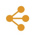 Network connection symbol representing sharing distribution and digital communication concept Royalty Free Stock Photo