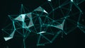 Network connection technology. Abstract green background. Digital backdrop. Big data visualization. 3D rendering Royalty Free Stock Photo