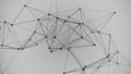 Network connection technology. Abstract grey background. Digital backdrop. Big data visualization. 3D rendering Royalty Free Stock Photo