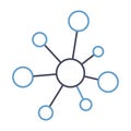 Network connections Flat inside vector icon which can easily modify or edit