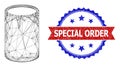 Network Cylinder Mesh and Scratched Bicolor Special Order Watermark