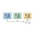Network Data Flow Diagram Icon Set Server Cluster Distribution and Cyclic Redundancy Royalty Free Stock Photo