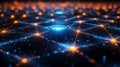 Network Data, glowing nodes, connection, abstract, digital, technology, background, futuristic, website Royalty Free Stock Photo