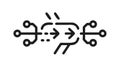 Network Data Redirection Icon, Digital Signal Flow, Tech Pathway, vector design Generative AI Royalty Free Stock Photo