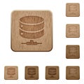 Network database wooden buttons Royalty Free Stock Photo