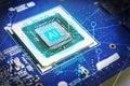 network design AI systems to run different devices, effort to build AI systems for work Royalty Free Stock Photo