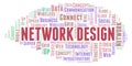 Network Design word cloud. Royalty Free Stock Photo