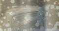 Network of digital icons and light trails against binary coding data processing on globe Royalty Free Stock Photo
