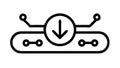 Network Download Interface: Connected Data Retrieval, vector design Generative AI Royalty Free Stock Photo