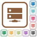Network drive simple icons Royalty Free Stock Photo