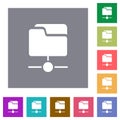 Network drive square flat icons Royalty Free Stock Photo