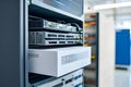 Server Room Equipment Close-up Royalty Free Stock Photo
