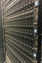 Network equipment racks Royalty Free Stock Photo