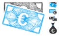 Network Euro Banknotes Vector Mesh