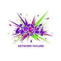404 Network Failure Abstract Geometric Error Page Design Royalty Free Stock Photo