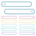 Network file system icons in rounded color menu buttons