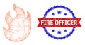 Network Fire Mesh and Textured Bicolor Fire Officer Watermark