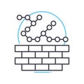network firewall line icon, outline symbol, vector illustration, concept sign Royalty Free Stock Photo