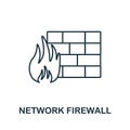 Network Firewall line icon. Element sign from networking collection. Network Firewall outline icon sign for web design