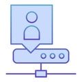 Network flat icon. Server administrator blue icons in trendy flat style. Network admin gradient style design, designed