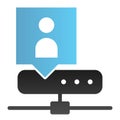 Network flat icon. Server administrator color icons in trendy flat style. Network admin gradient style design, designed