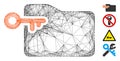 Network Folder Access Key Vector Mesh Royalty Free Stock Photo