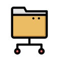 Network folder Isolated Vector icon which can easily modify or edit Royalty Free Stock Photo