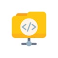 Network folder sharing code programming symbol icon Royalty Free Stock Photo