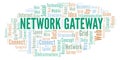 Network Gateway word cloud. Royalty Free Stock Photo