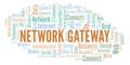 Network Gateway word cloud. Royalty Free Stock Photo