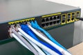 Network Gigabit Smart PoE Switch Royalty Free Stock Photo