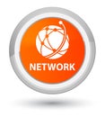 Network (global network icon) prime orange round button