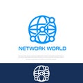 Network globe illustration vector design vektor