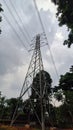 a network of high voltage power towers crisscrossed the land