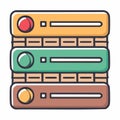 Network Hosting Server Stack Icon Royalty Free Stock Photo