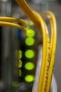 network hub switch and patch cables with lights Royalty Free Stock Photo